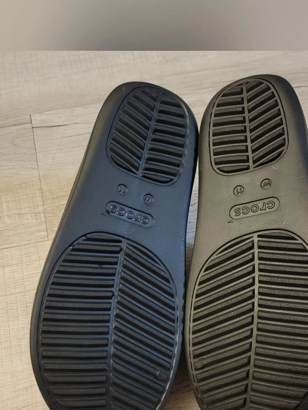 CROCS Men's Black Dual-Strap Slide Sandals